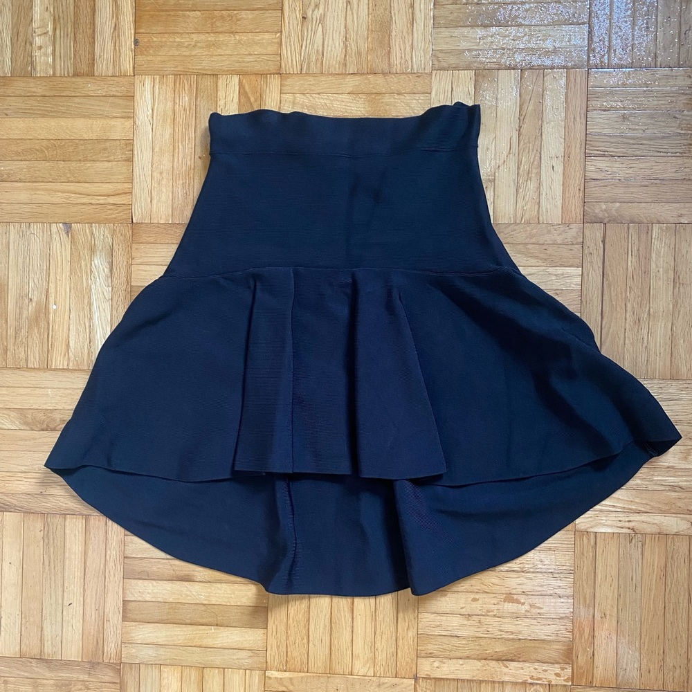 BCBG Max Azria High-Waisted Mini Black Skirt